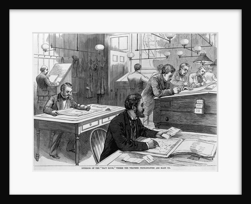 Interior of the 'Fact Room' Where the Weather Probabilities Are Made Up by H. A. Ogden
