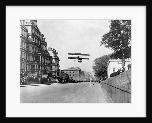 Biplane Flying Over Washington by Anonymous
