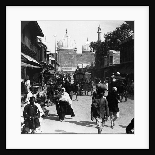 A street scene in Ancient Delhi (half) by Anonymous