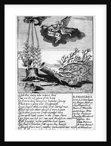English Engraving Cartoon Concerning the Execution of Charles I by Anonymous
