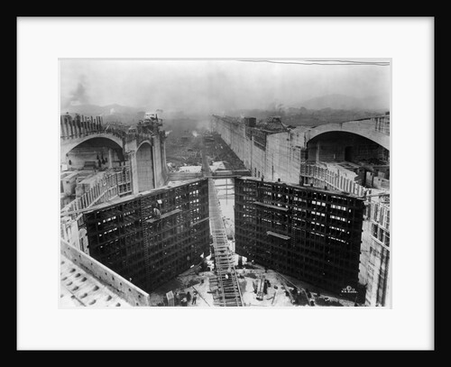 Construction of Panama Canal Locks by Anonymous