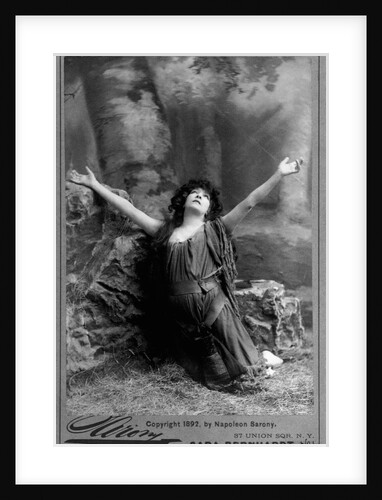 Actress Sarah Bernhardt Kneeling by Anonymous