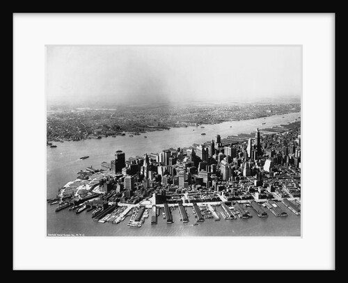 Aerial of Lower Manhattan and Hudson River by Anonymous