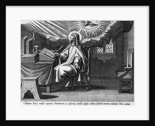 Engraving "Divina lucis radijs repente obumbrata..." by Anonymous