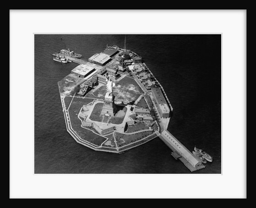 Aerial View of Statue of Liberty by Anonymous
