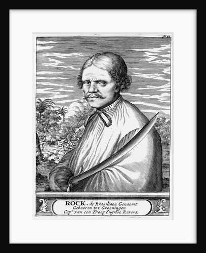 Seventeenth Century Book Illustration of "Rock, de Brasiliaen" by Anonymous