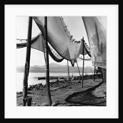 Drying Fishing Nets in Janitzio by Anonymous