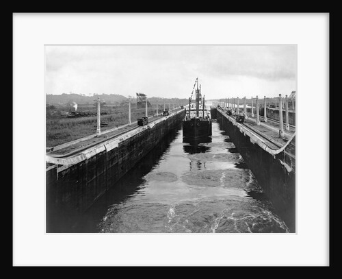Ship in Gatun Lower Locks by Anonymous