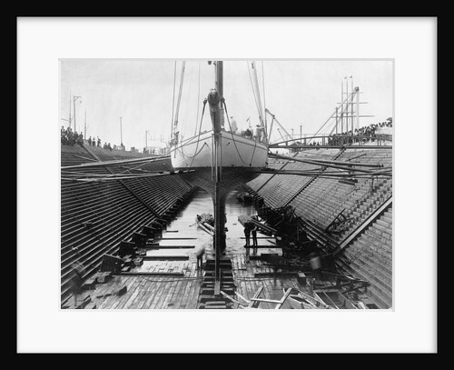 Valkyrie III in Dry Dock by Anonymous