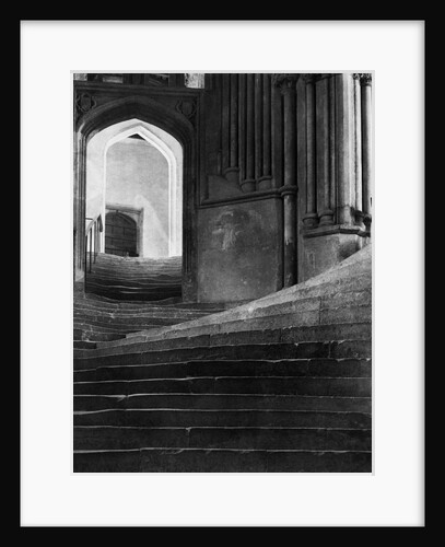 Stairway in Wells Cathedral, England by Anonymous