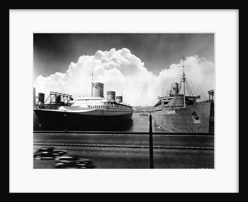 Ocean Liners in New York Port by Anonymous