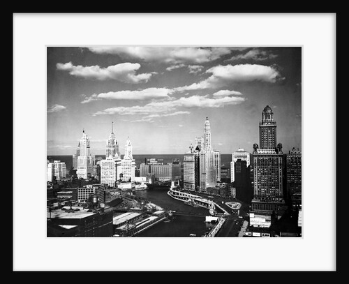 Chicago Skyline from Wacker Drive by Anonymous