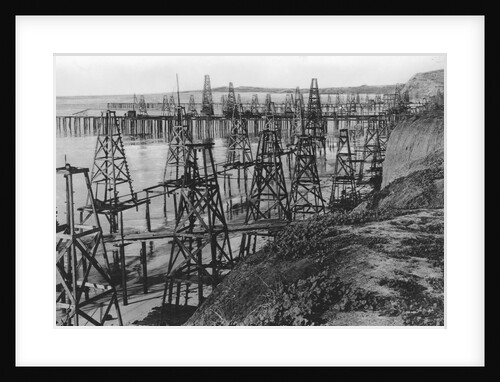 Drilling for Oil Along the Coast of Summerland, California by Anonymous