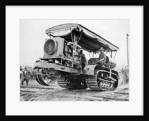 U.S. Army Soldiers Driving Tractor by Anonymous