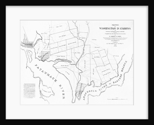 Sketch of Washington in embroy previous to its survey by Major L'Enfant