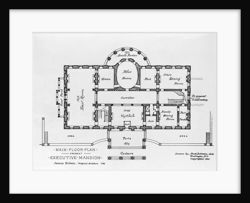 Floor Plan of the White House by Anonymous