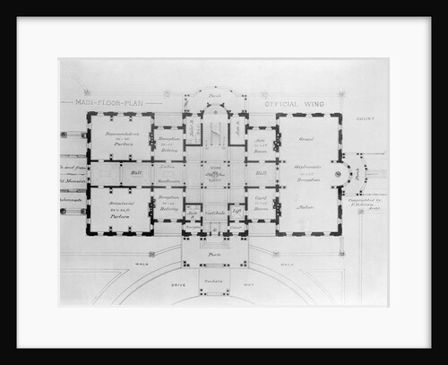 Floor Plan of the White House by Anonymous