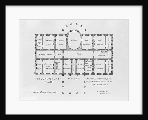Floor Plan of the White House by Anonymous