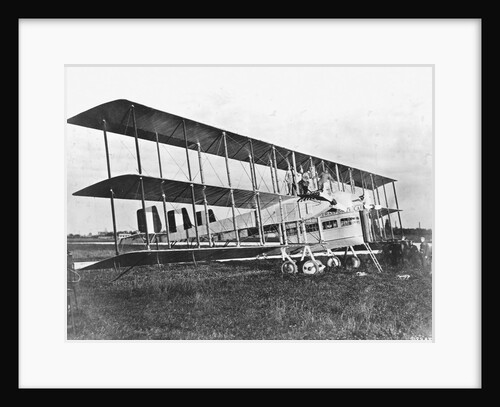 Passengers Standing on Middle Wing of Triplane by Anonymous