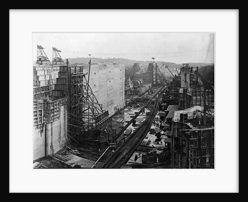 Gatun Upper Lock Under Construction by Anonymous