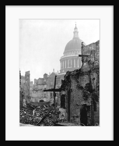 St. Paul's Cathedral and Bombed Buildings by Anonymous