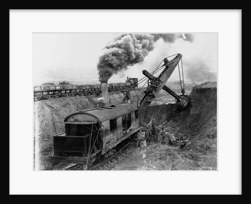 Steam Shovel Digging Ditch for Western Pacific Railroad by Anonymous
