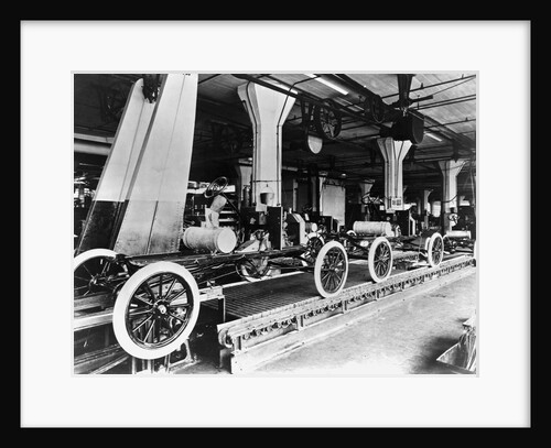 Model T Chassis in Highland Park Ford Plant by Anonymous