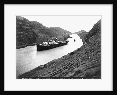SS Ancon Passing Through Culebra Cut by Anonymous