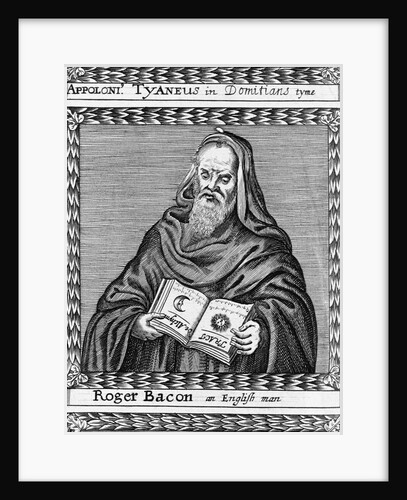 17th-Century Woodcut of Roger Bacon Reading 'Tract de Alchym' by Anonymous