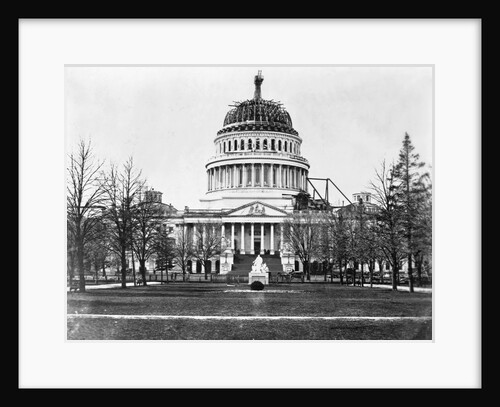 U. S. Capitol With Unfinished Dome by Anonymous