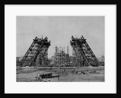 Eiffel Tower During Construction by Anonymous