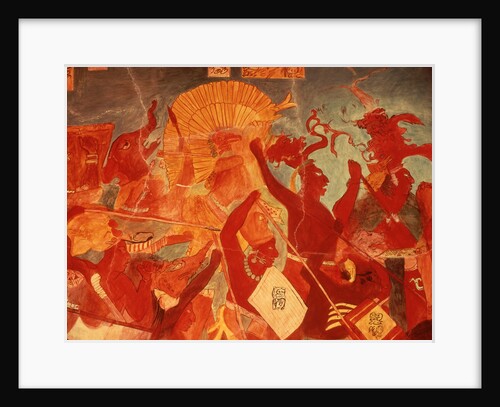Replica of Mayan Fresco Showing a Battle Scene by Anonymous
