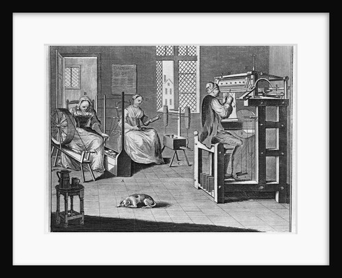 Eighteenth Century English Engraving "The Art of Stocking Frame Work Knitting" by Anonymous