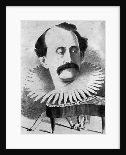 Gottschalk, (Caricature of Gottschalk with large head at piano) by Anonymous