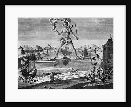 The Seven Wonders of the World: The Colossus of Rhodes 18th-Century Print by Anonymous