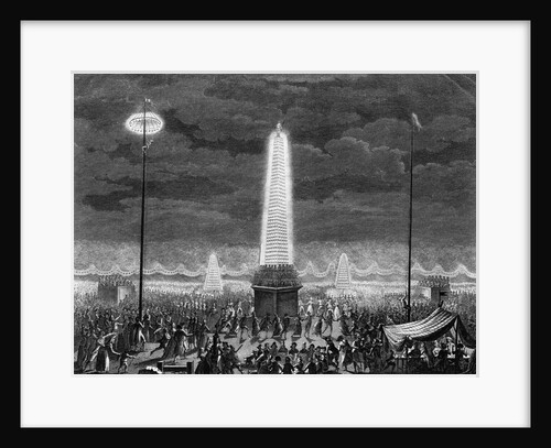 Fetes et Illuminations aux Champs Elysees, le 18 Juillet 1790 by Pierre Gabriel Berthault