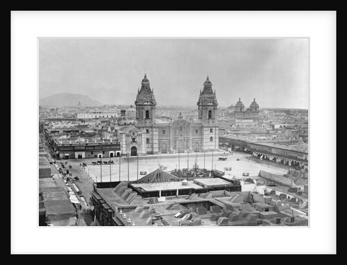 Lima Cathedral and Plaza de Armas From Northwest by Anonymous