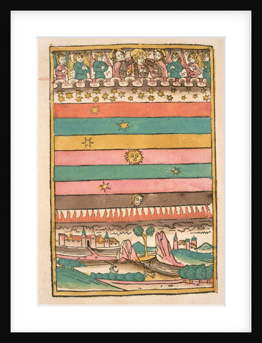 Fifteenth-Century German Picture View of the Universe With the Coronation of the Virgin by Anonymous