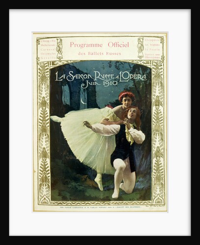 Programme Officiel des Ballets Russes, La Saison Russe a l'Opera, Juin 1910 With Nijinsky and Karsavina in Les Sylphides by Anonymous
