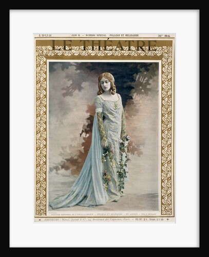Illustration from Le Theatre of Mademoiselle Garden as Melisande in Debussy's "Pelleas et Melisande" by Anonymous