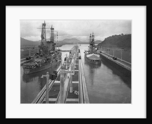 U. S. S. Missouri and U. S. S. Ohio at the Panama Canal by Anonymous