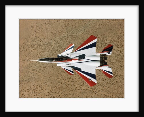 Red, White, and Blue F-15B in Flight by Anonymous