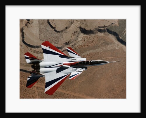 Red, White, and Blue F-15B in Flight by Anonymous