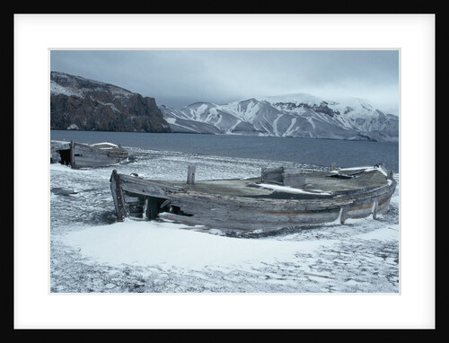 Wooden Whaling Boat on the Shore by Anonymous