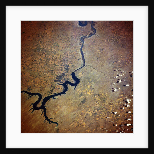 Low-Earth-Orbit View of Oahe Dam and Missouri River by Anonymous
