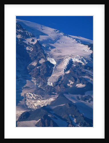 Snow Covered peak of Mount Rainier in the Cascade Mountain Range by Anonymous