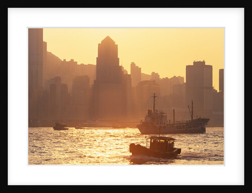 Boats in Hong Kong Harbor by Anonymous