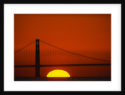 Sunset Behind the Golden Gate Bridge by Anonymous