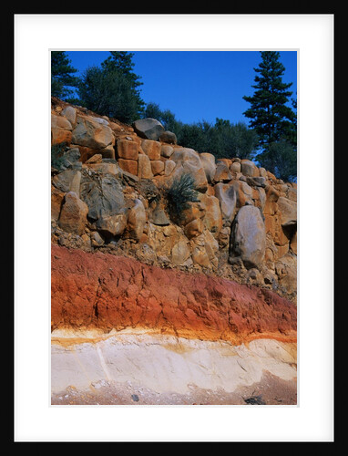 Roadcut Exposing Geologic Strata by Anonymous