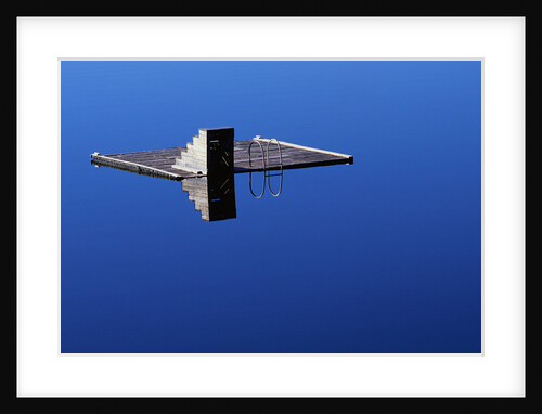 Diving Platform on Calm Lake by Anonymous